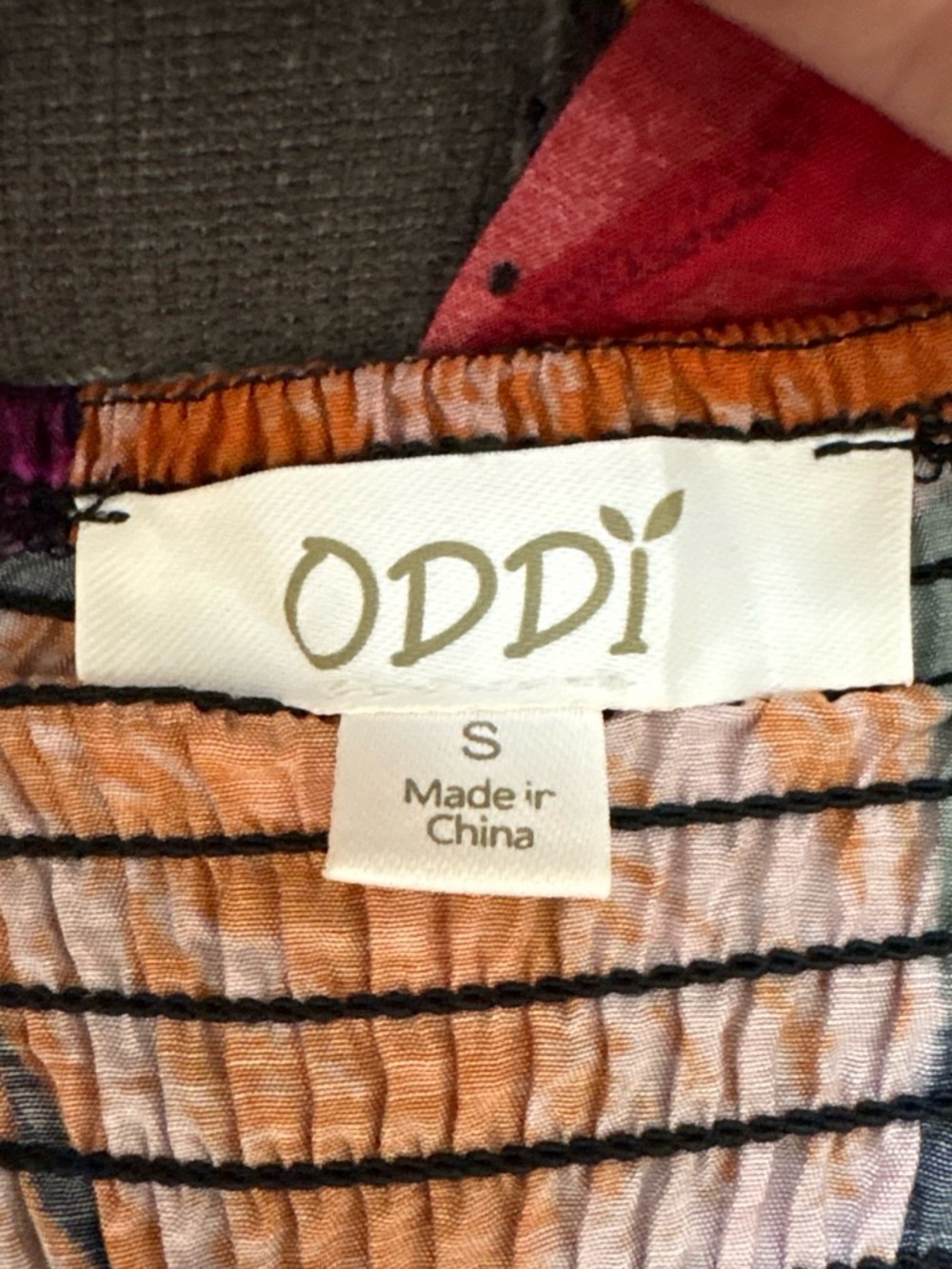 Oddi Floral Tiered Midi rayon Dress with Square Neck - Multicolor. S - Picture 3 of 7